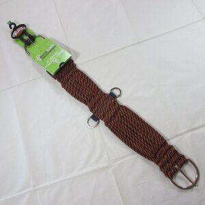 Weaver 34" Ecoluxe 27 Strand Straight Bamboo Cinch Girth - Indigo/Cinnamon